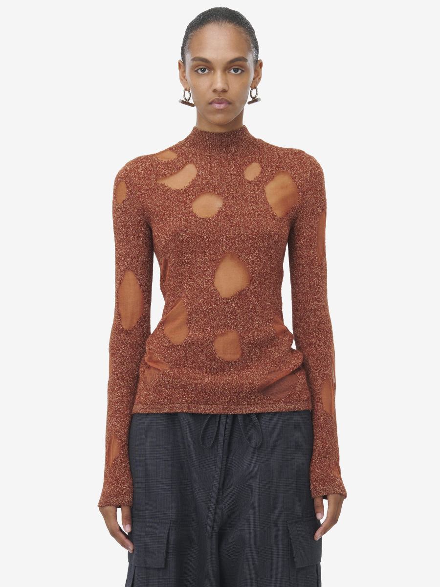 ALEXANDER MCQUEEN - Devoré Intarsia Jumper - Item 816992Q1BB92204